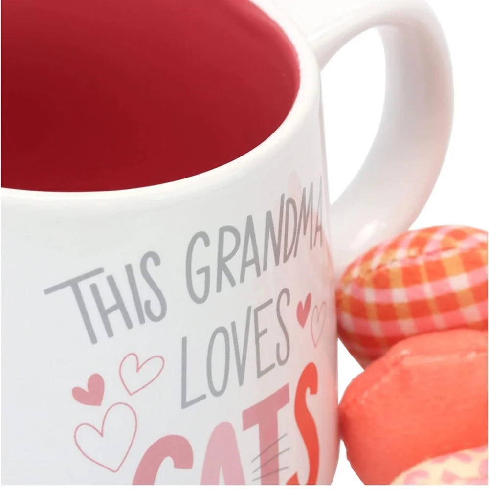 This Grandma Loves Cats Mug and Cat Toy Set - Great Gift Idea 4 Pet Owners HPx4
